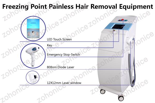 машина удаления волос лазера диода 808nm с размером места 12*12mm для депиляции