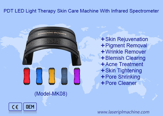 Переносная PDT светодиодная светотерапевтическая машина по уходу за кожей с инфракрасным спектрометром