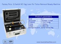 Красота Nd Yag переключателя машины мини q удаления татуировки лазера чемодана 532nm