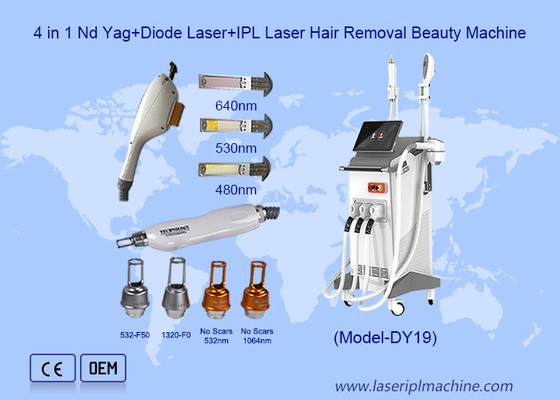 3 IN 1 Nd Yag 808nm Диодная лазерная машина для удаления татуировок