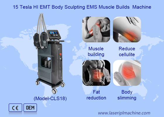 15 Tesla Hi Emt Machine Ems Мускульный стимулятор Тело Похудение Уменьшить жир