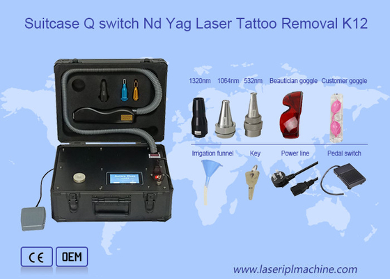 Чемодан 532nm лазерное удаление татуировки Mini Q Switch Nd Yag Beauty Machine