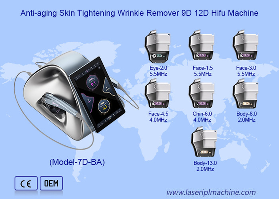 Антивозрастная упругая кожа Удаление морщин 9D 12D Hifu Machine