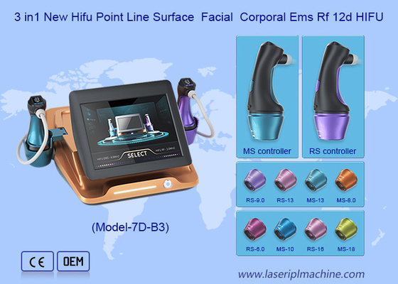 8 картриджей 10000 выстрелов Ультра-Микро-Пулсовый Ультразвуковой Ems Rf 12D Hifu Machine