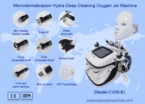 Black Pearl Aqua Peel RF Ультразвуковая кислородная пузырь Гидро микродермабразионная машина для глубокой очистки