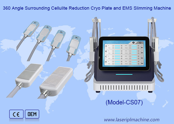Криопластинка для уменьшения целлюлита с 360-угольным окружением и EMS Slimming Machine