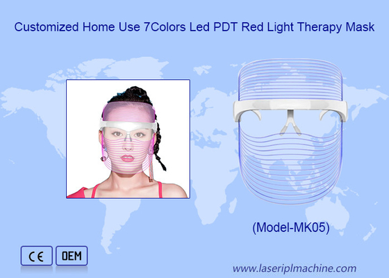 7 цветов LED маска для лица Для лечения прыщей Омолаживание кожи Удаление морщин