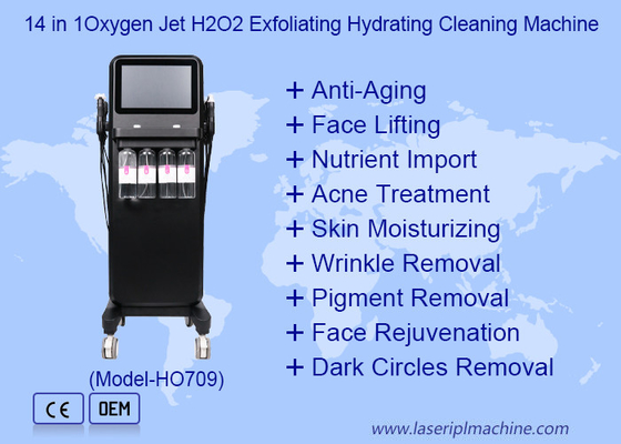 14 in 1 Oxygen Jet H2O2 Exfoliating Hydrating Cleaning  Machine
