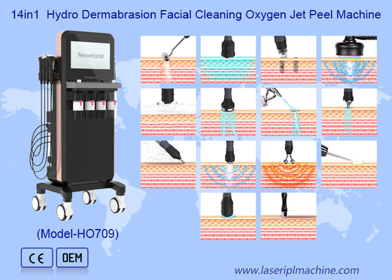 14 in 1 Oxygen Jet H2O2 Exfoliating Hydrating Cleaning  Machine