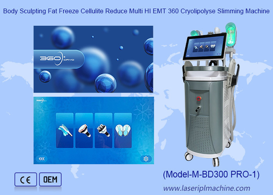 360 Крио плюс 40K RF Вакуум EMS Потеря веса Скура затягивает 360 Криолиполиз И Emslim