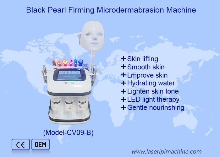 Black Pearl Aqua Peel RF Ультразвуковая кислородная пузырь Гидро микродермабразионная машина для глубокой очистки