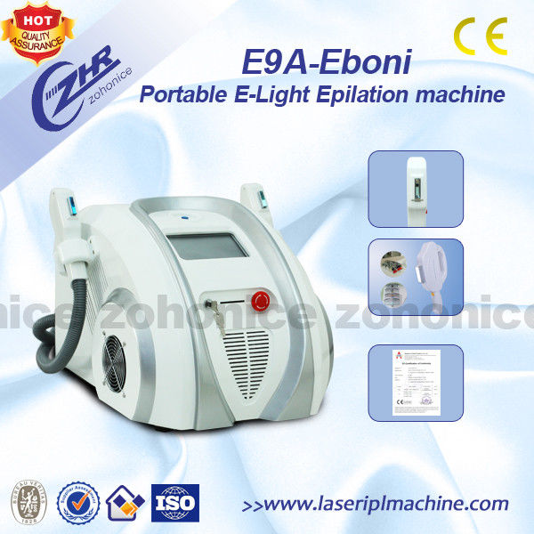 Портативный E light IPL RF с двумя E light ручками для депиляции и удаления пигмента