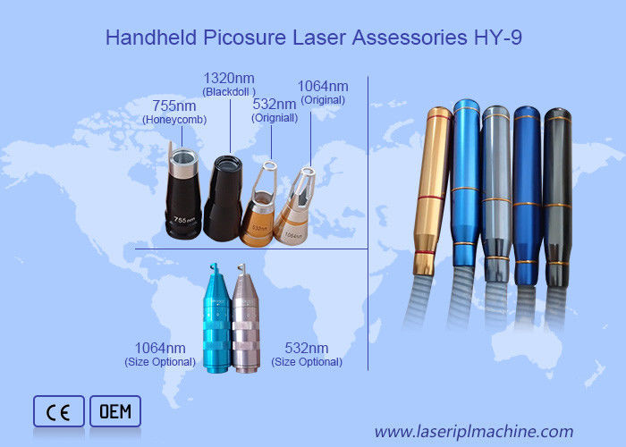 Nd Yag Shrink Pore 532nm 1032nm Удаление татуировок Ручка аксессуары HY-9