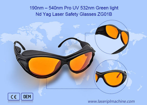 Хорошая цена 190nm 540nm CE OD4 Nd YAG Pro UV 532nm 1064nm Ipl Лазерные очки онлайн